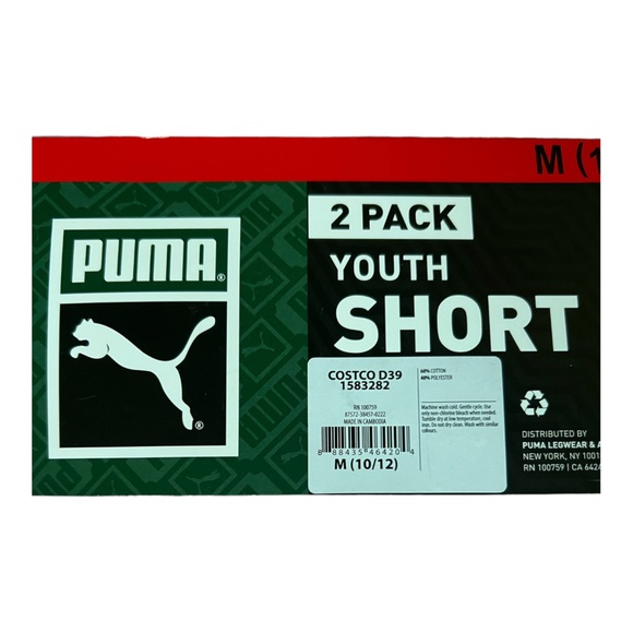 NEW PUMA Youth 2-pack Girls Short Set 10/12 - Picture 3 of 5